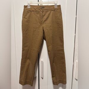 Eileen Fisher Women's Tan Cotton Blend Lyocell Pants Size‎ 4P Pockets